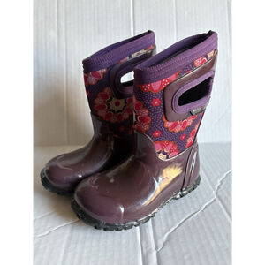 BOGS Kids Classic Waterproof Kaleidoscope Rain Boot Floral Black Sz8 Little Kid